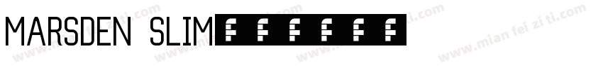 Marsden Slim字体转换